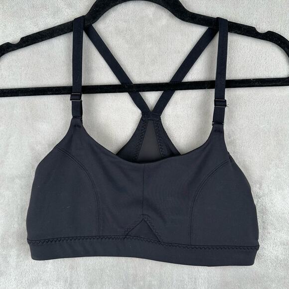 Athleta Other - Athleta Sports Bra Womens Small Black Racerback Adjustable Straps Mesh Keyhole